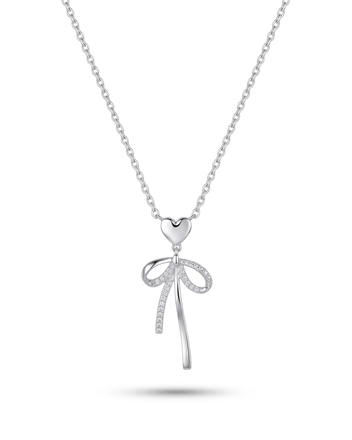 Glory Bow Pendant Necklace | 92.5 Sterling Silver Pendant | Stylora
