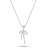 Glory Bow Pendant Necklace | 92.5 Sterling Silver Pendant | Stylora