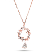 Rose Gold Floral Wreath Pendant Necklace | Silver Pendant | Stylora