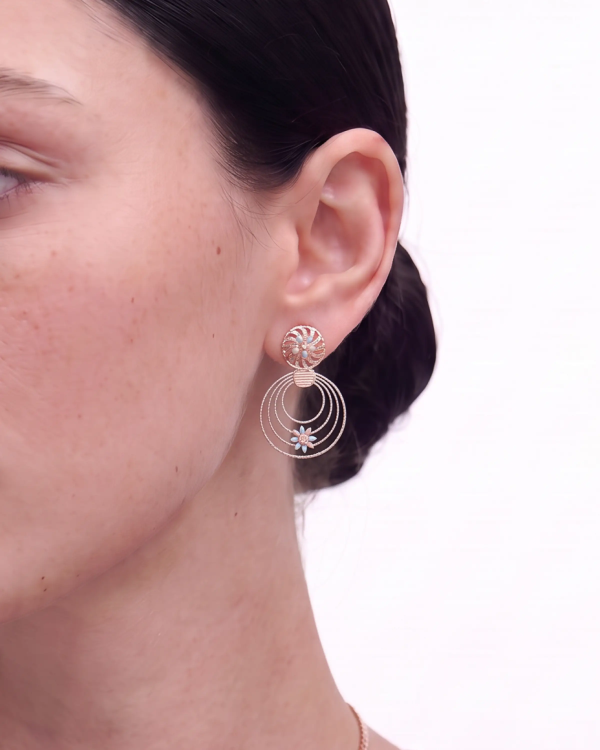 Rose Gold Charming Circles Pendant Set