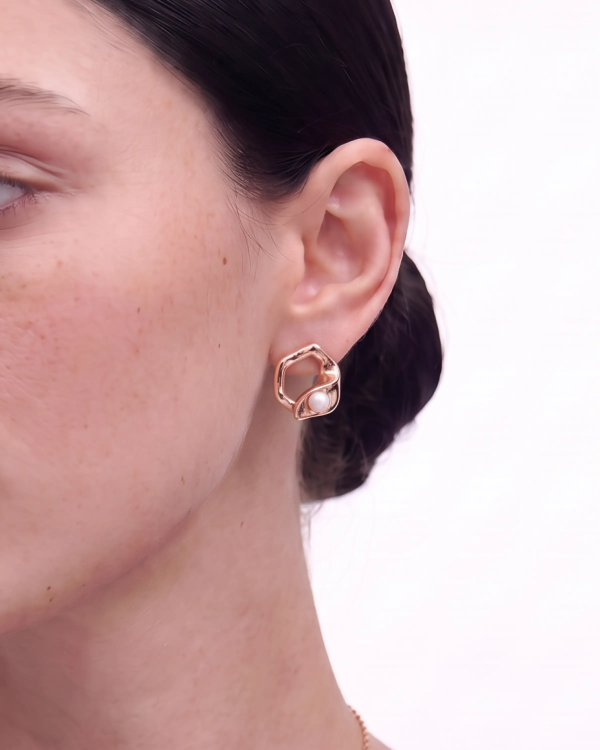 Rose Gold Signature Pearl Nugget Pendant Set
