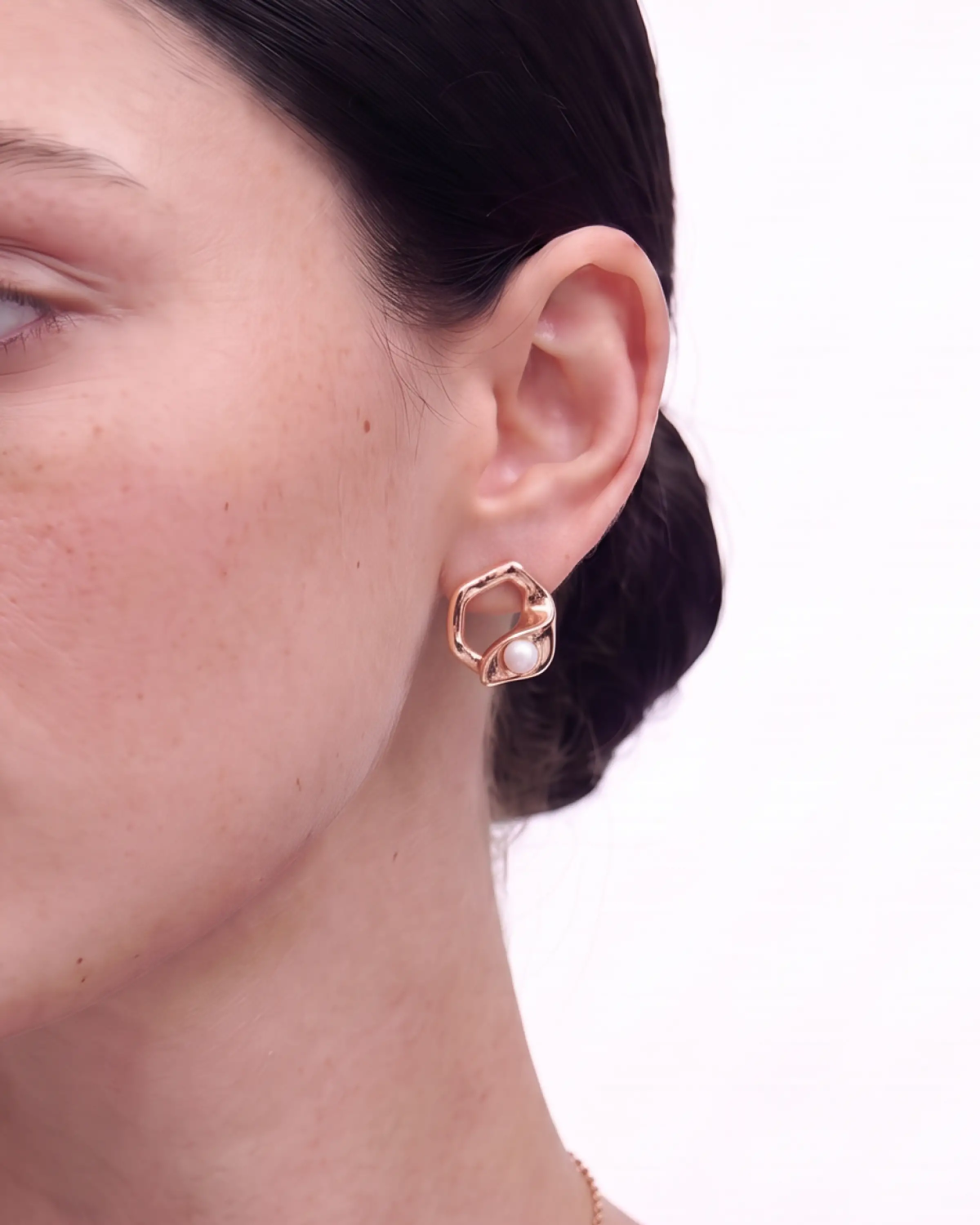 Rose Gold Signature Pearl Nugget Pendant Set