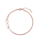 Rose Gold Infinity Harmony Anklet | Silver Anklet | Stylora