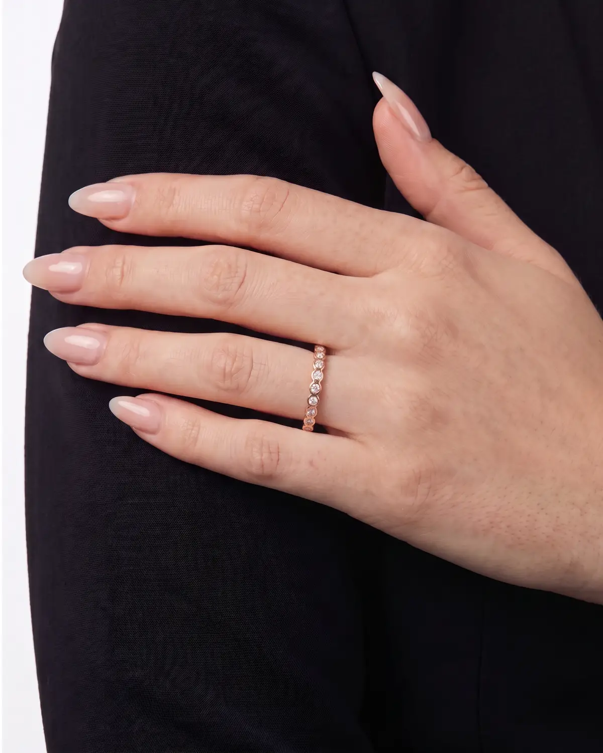 Rose Gold Twisted Band Ring | 92.5 Sterling Silver Ring | Stylora
