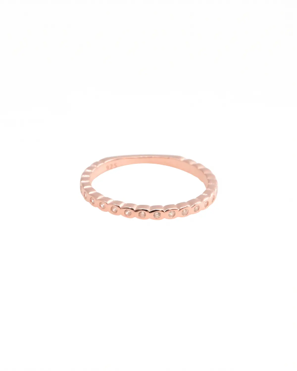 Rose Gold Twisted Band Ring | 92.5 Sterling Silver Ring | Stylora