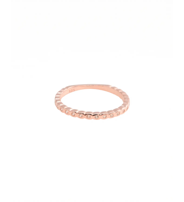 Rose Gold Twisted Band Ring | 92.5 Sterling Silver Ring | Stylora