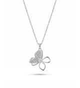 Silver Butterfly Pendant Necklace