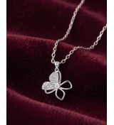 Silver Butterfly Pendant Necklace