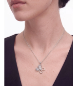 Silver Butterfly Pendant Necklace