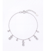 Silver Infinity Charm Harmony Anklet