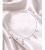 Silver Infinity Charm Harmony Anklet