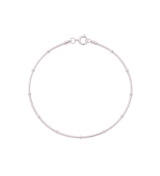 Silver Station Bead Anklet