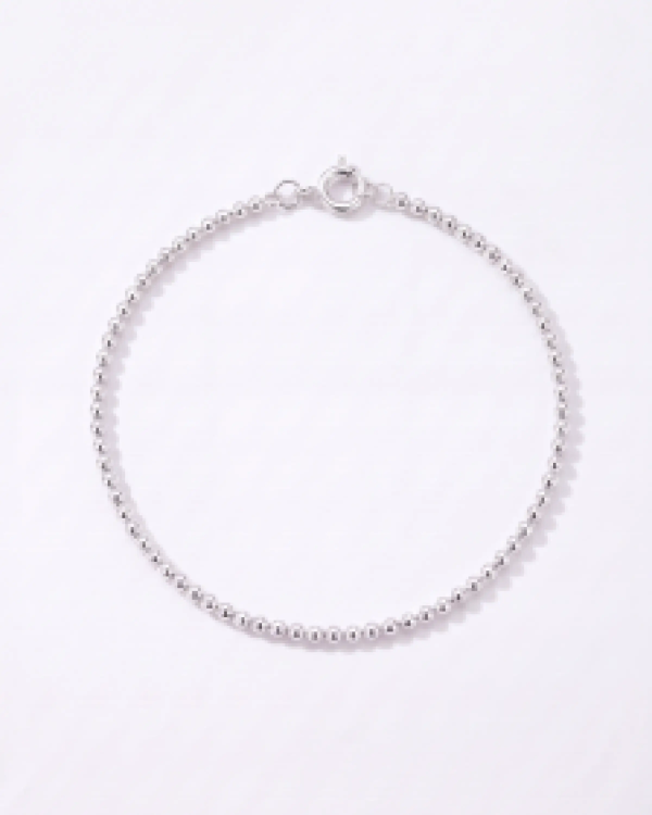 Silver Ball Bead Chain Anklet
