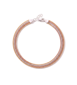 Tri-Tone Multi-Strand Bead Anklet