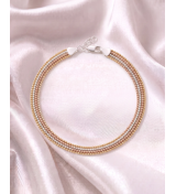Tri-Tone Multi-Strand Bead Anklet