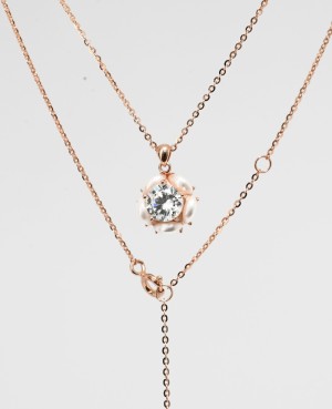 Pearl Glow Pendant Necklace – Silver & Rose Gold Variants