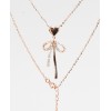 HeartBow Pendant Necklace – Silver & Rose Gold Variants