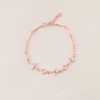 Blossom Charm Bracelet – Rose Gold Chain with Crystal and Geometric Accents