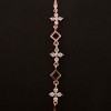 Blossom Charm Bracelet – Rose Gold Chain with Crystal and Geometric Accents